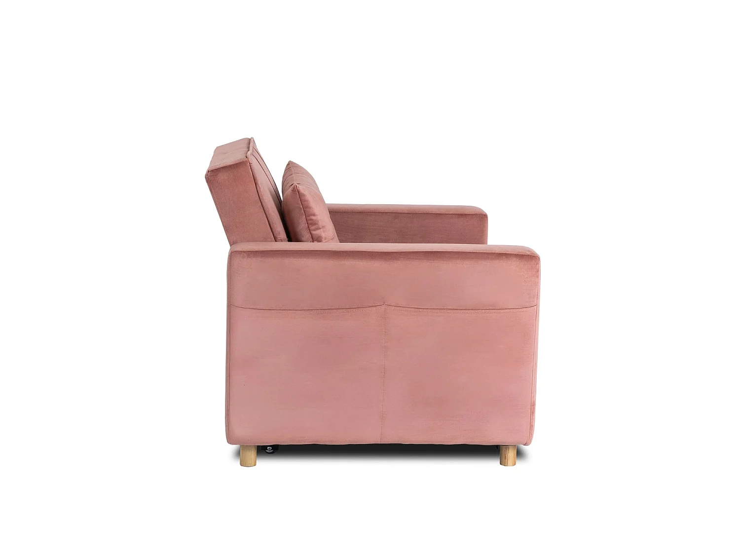 Poltrona Reclinável SOLOR Veludo Rosa