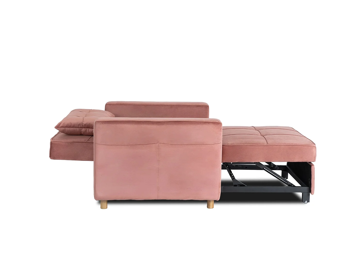 Poltrona Reclinável SOLOR Veludo Rosa
