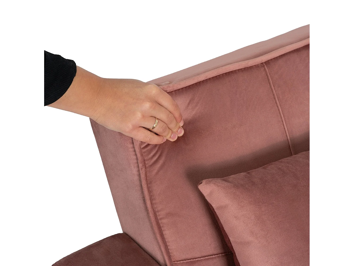 Poltrona Reclinável SOLOR Veludo Rosa