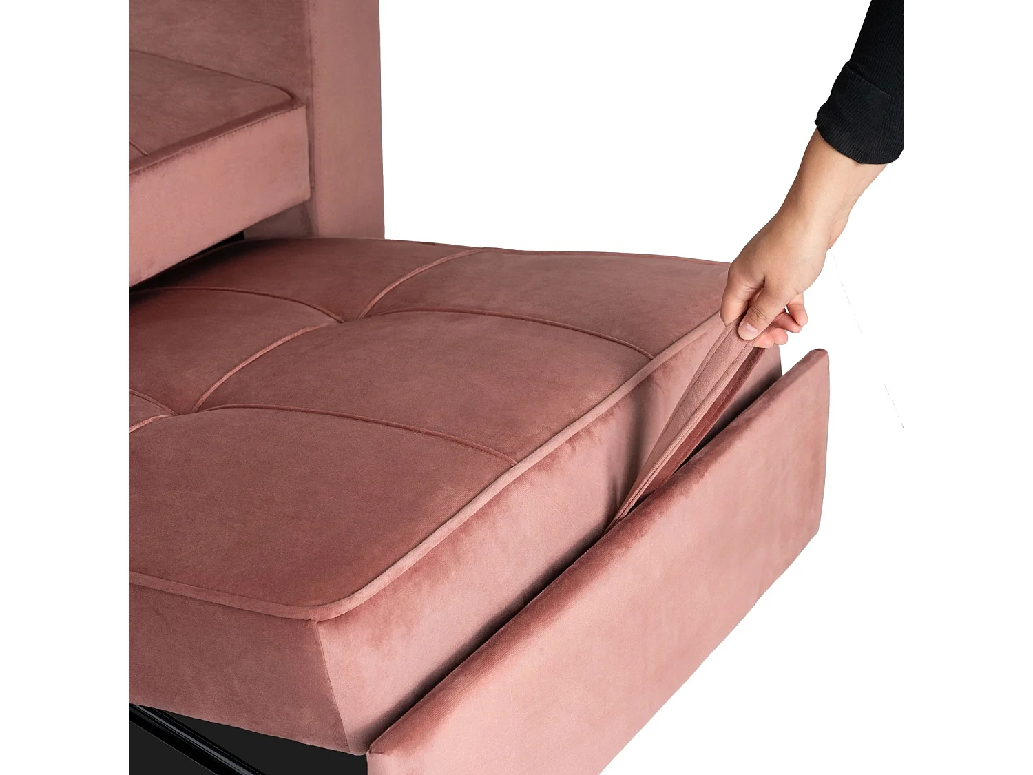 Poltrona Reclinável SOLOR Veludo Rosa