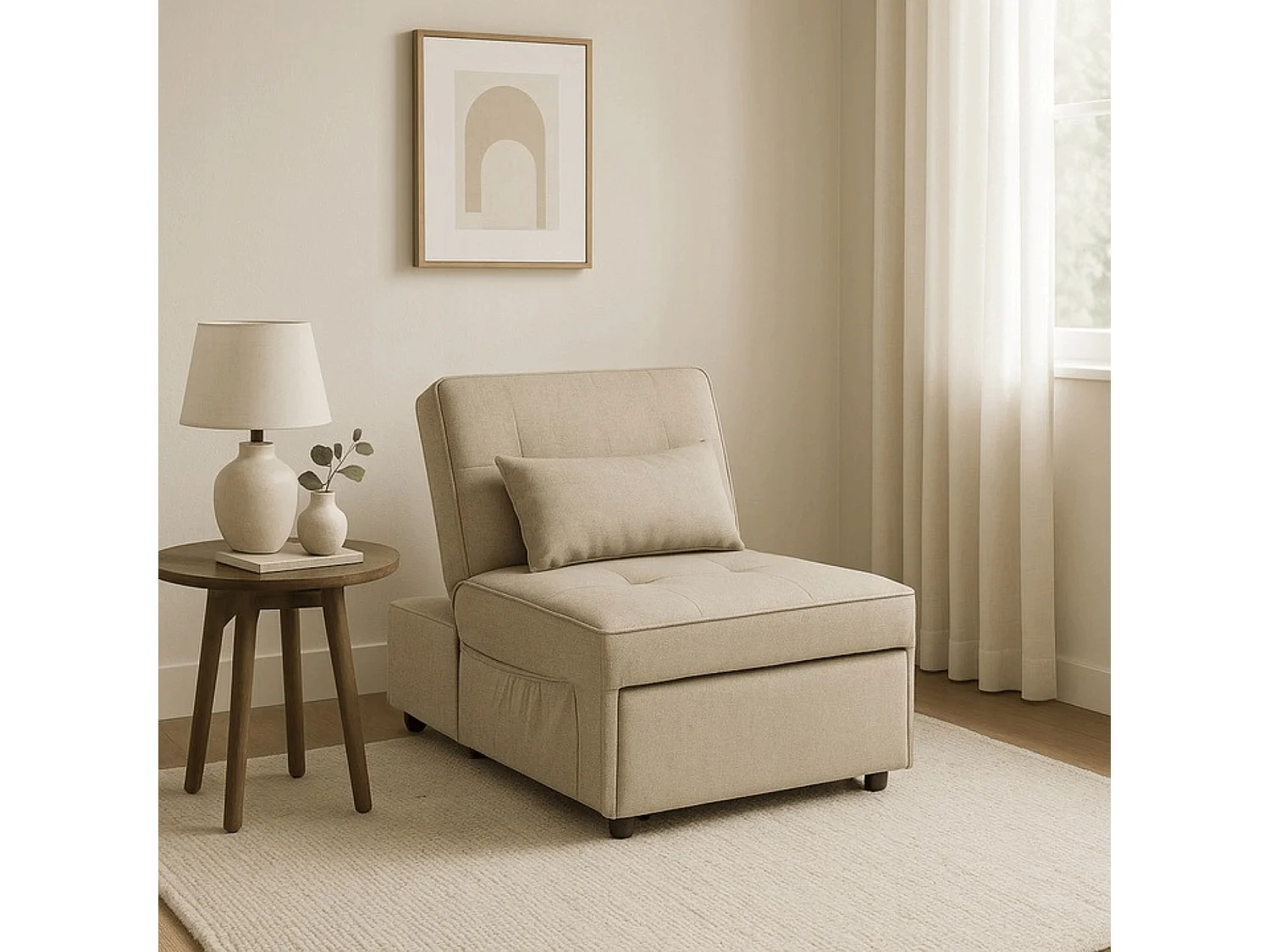 IBERIS Reclining Reclining Chairer 67 cm Bege