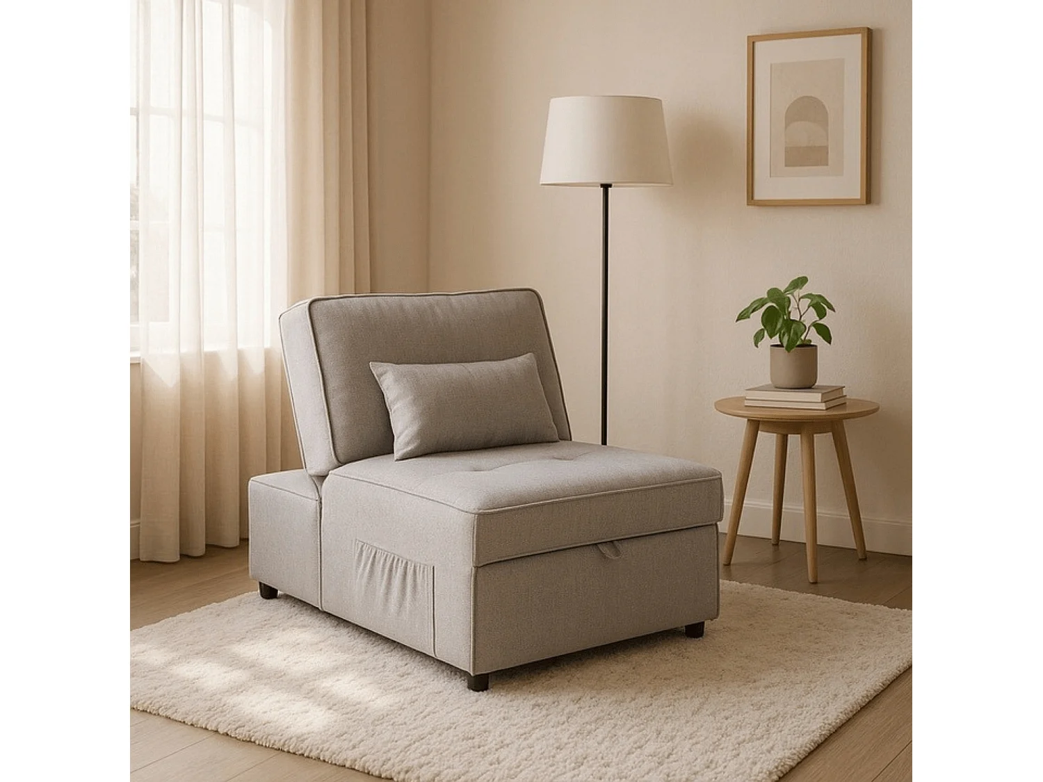 Poltrona Reclinável IBERIS 80 cm Cinza
