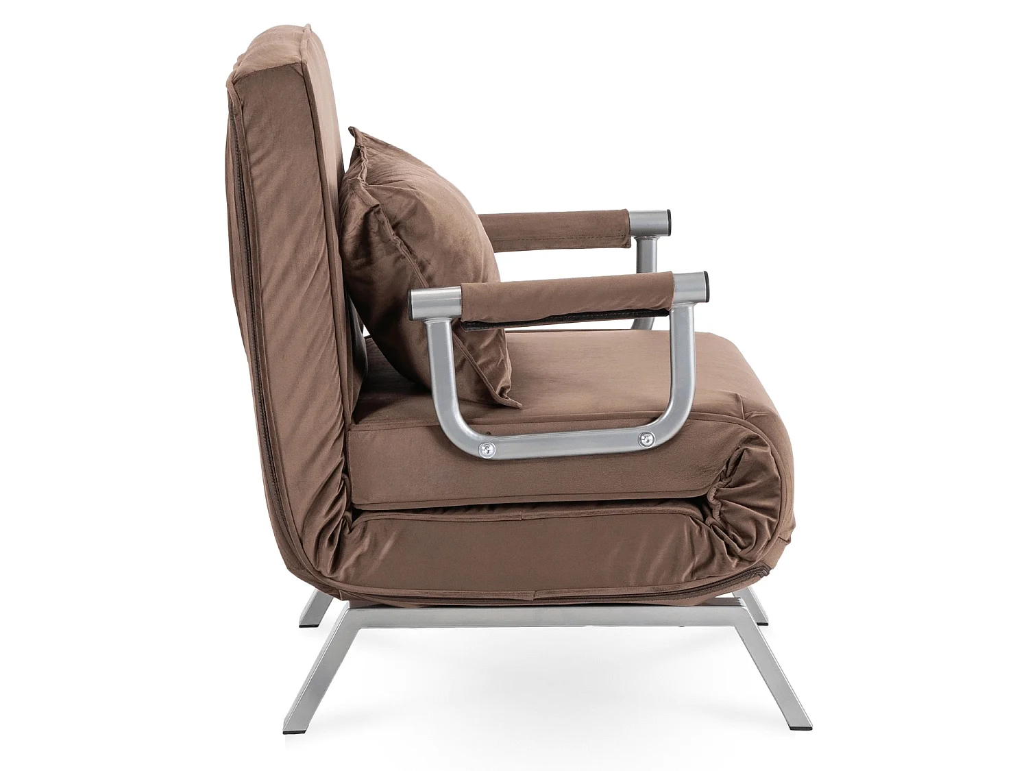 BART Reclining Armchair Velour Marrom