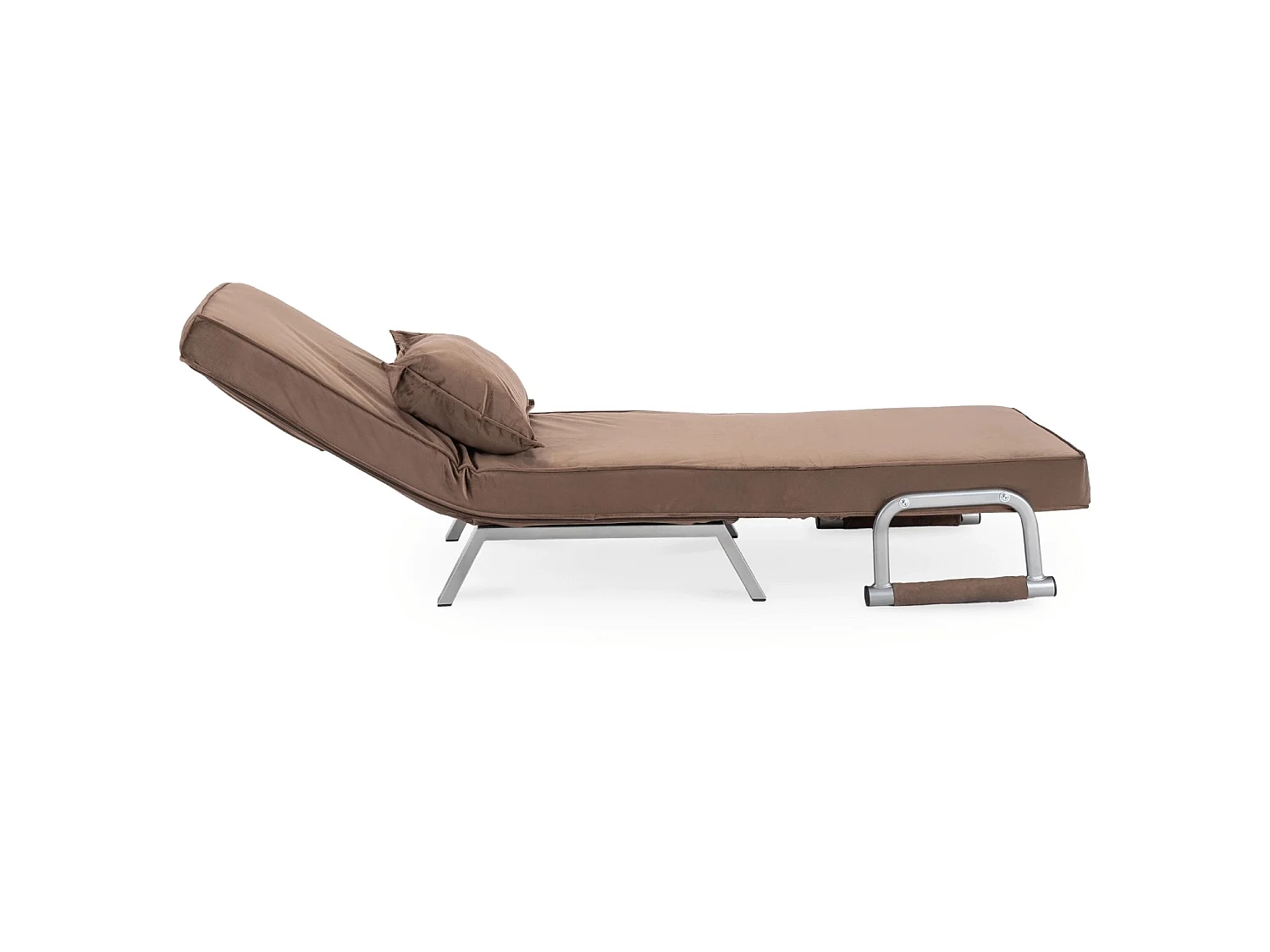 BART Reclining Armchair Velour Marrom