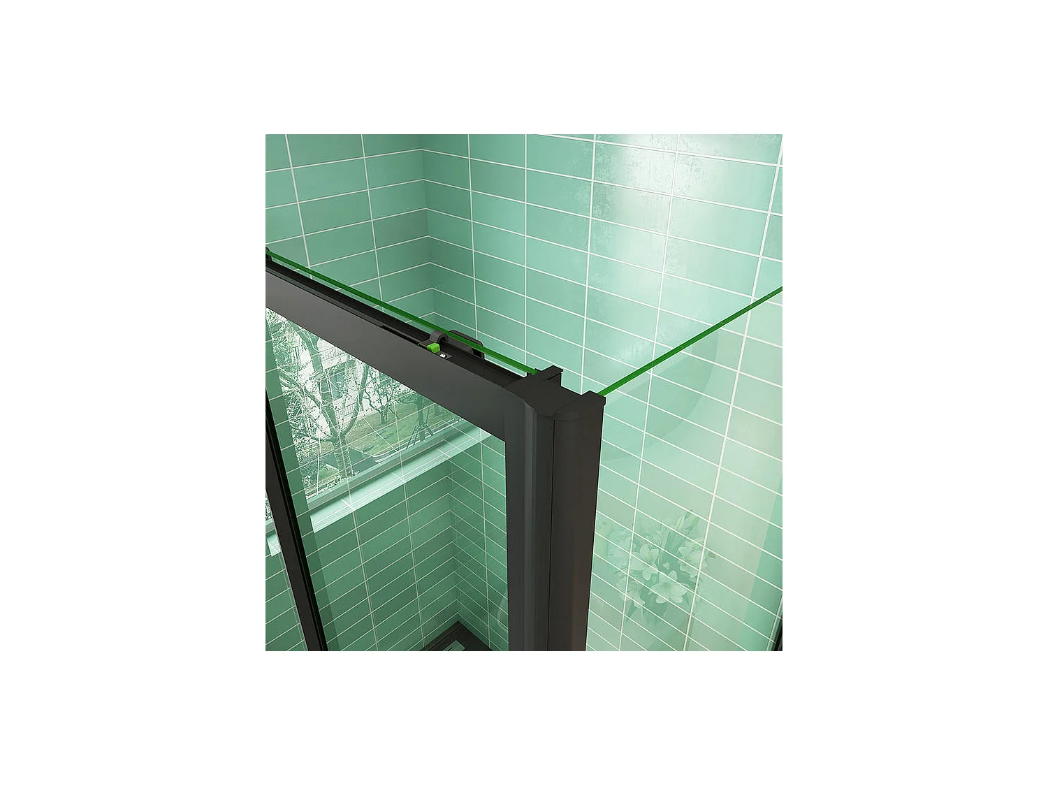 Cabine de douche coulissante 160x80x195cm porte de douche avec l'amortisseur 160cm cabine de douche Noire en 8mm verre anticalcaire