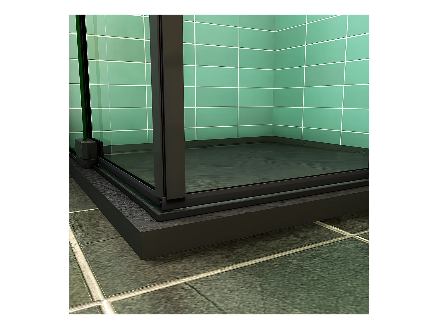 Cabine de douche Noire 120x90x195cm cabine de douche battante l'accès d'angle en 8mm verre anticalcaire