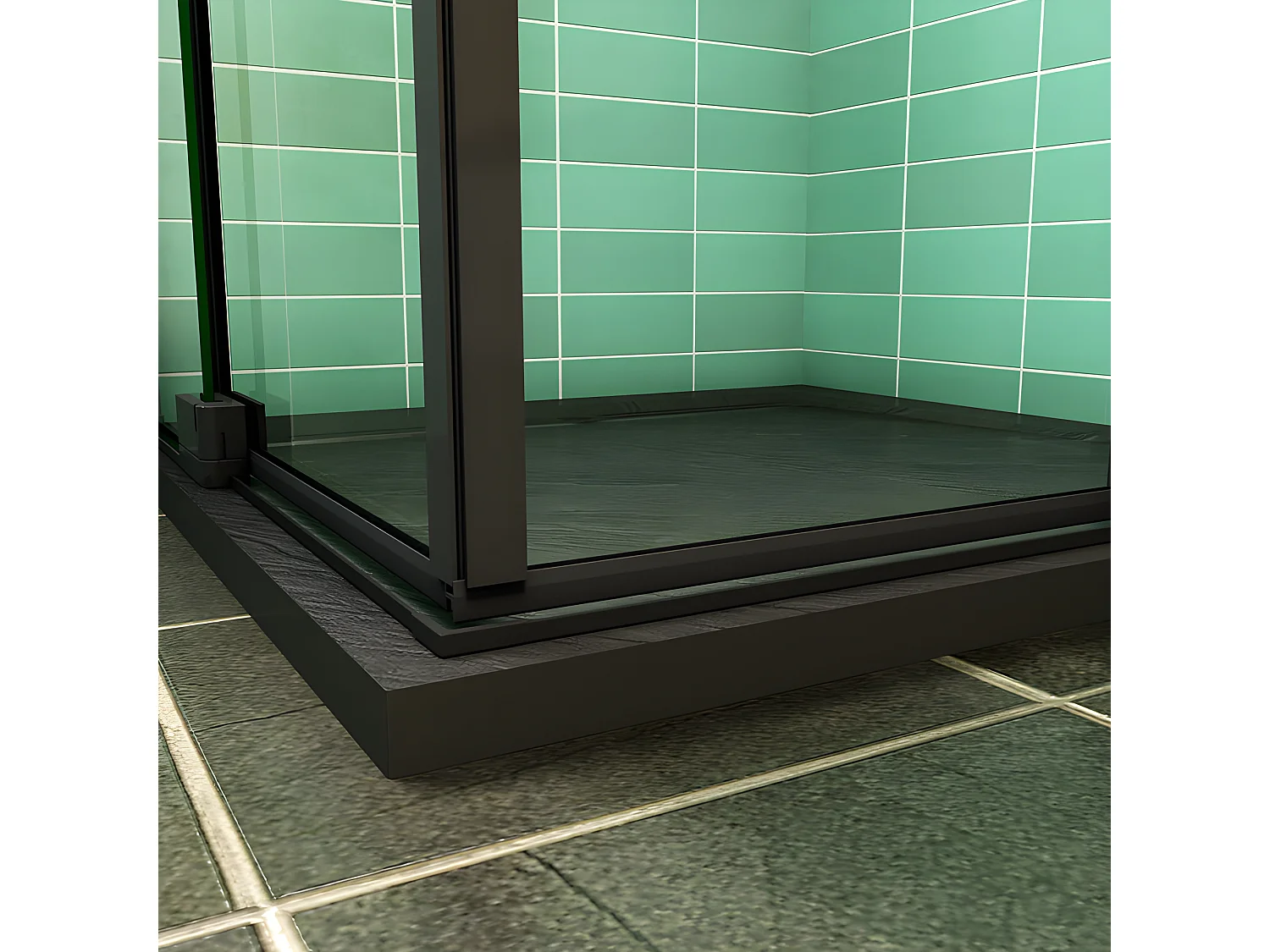 Cabine de douche Noire 120x90x195cm cabine de douche battante l'accès d'angle en 8mm verre anticalcaire