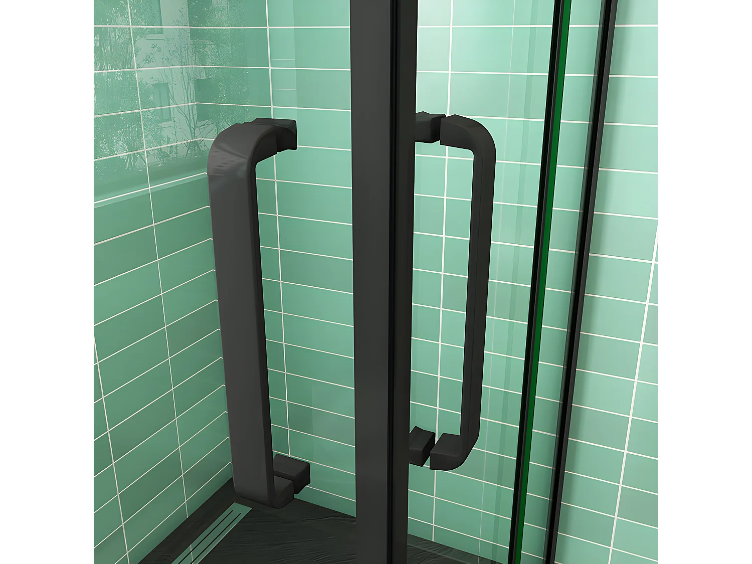 Cabine de douche Noire 120x100x195cm cabine de douche battante l'accès d'angle en 8mm verre anticalcaire