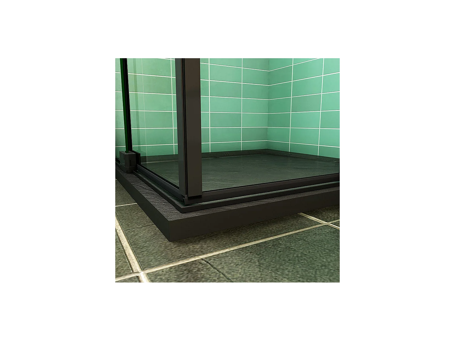 Cabine de douche Noire 100x80x195cm cabine de douche battante l'accès d'angle en 8mm verre anticalcaire