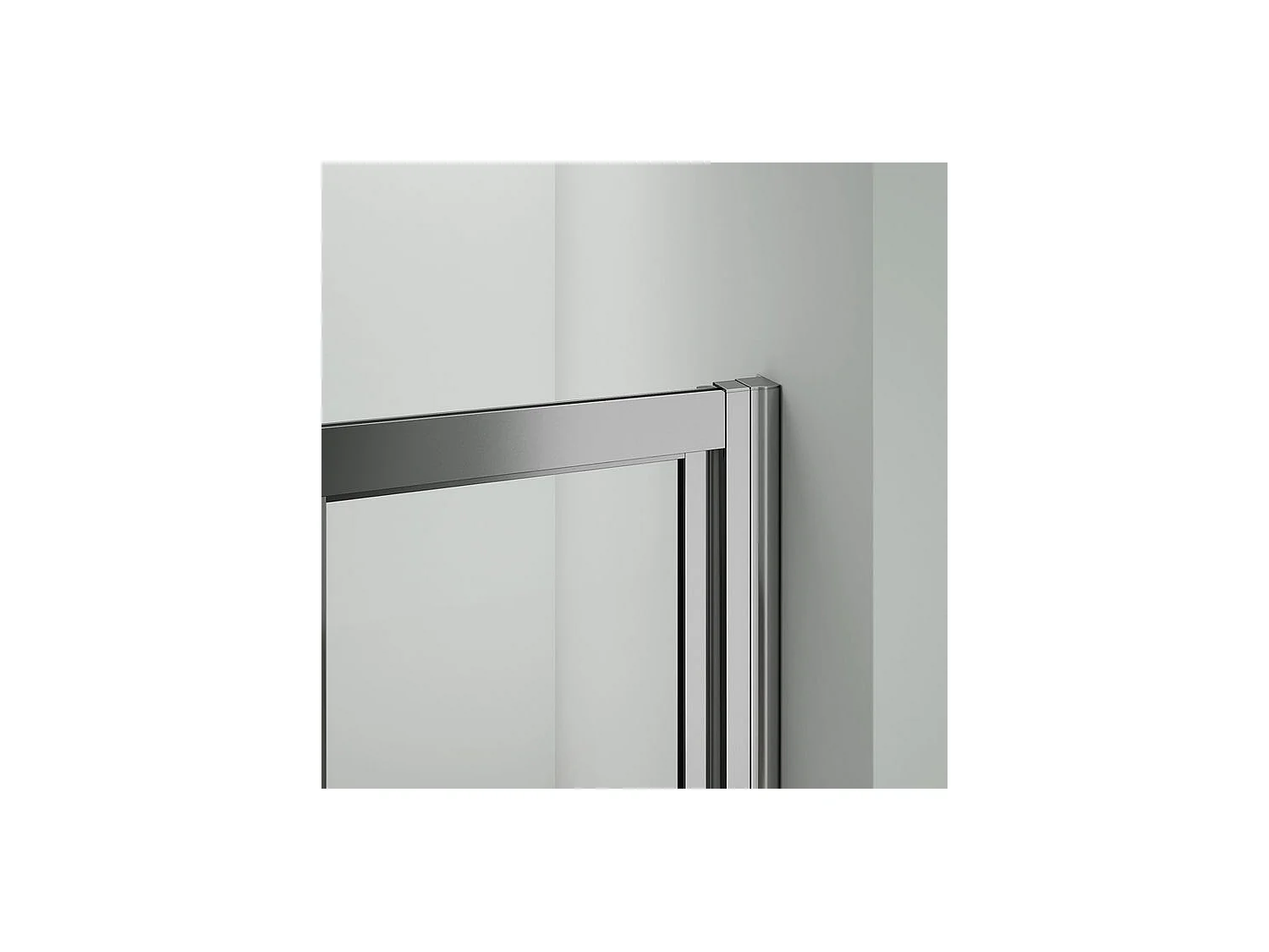 Cabine de douche pliante 100x80x185cm, porte de douche pliante 100cm avec une paroi de douche fixe, verre de sécurité et transparent