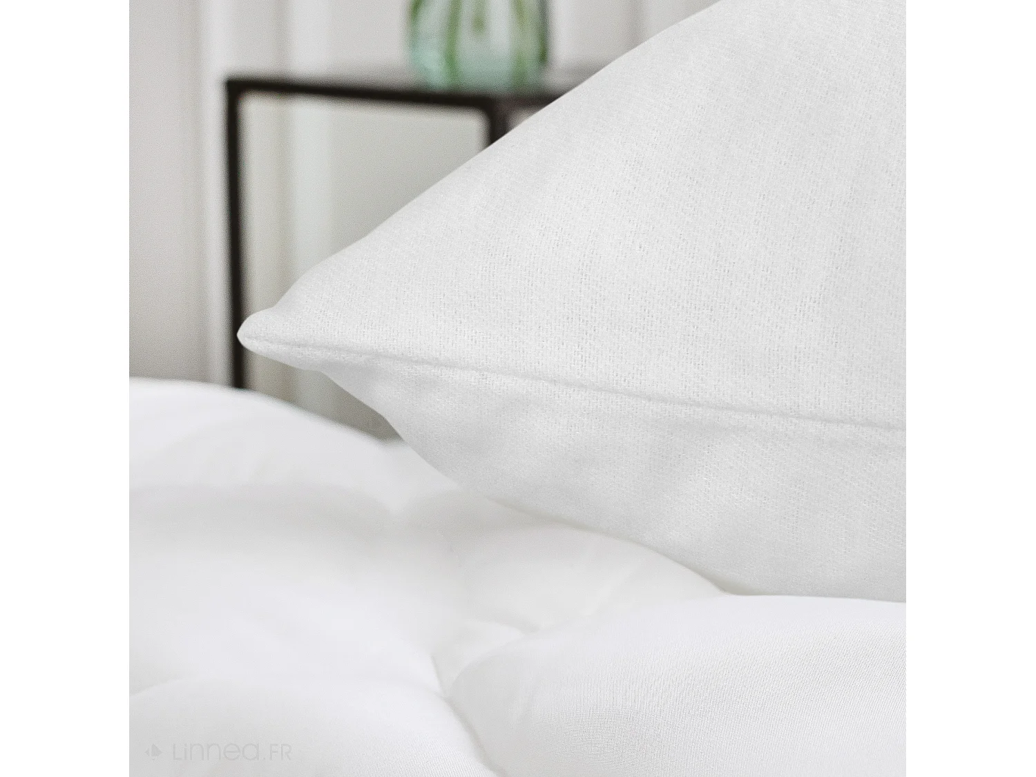 Housse de protection d'oreiller ANTONIN 40x60 cm molleton 220 g/m² absorbant blanc