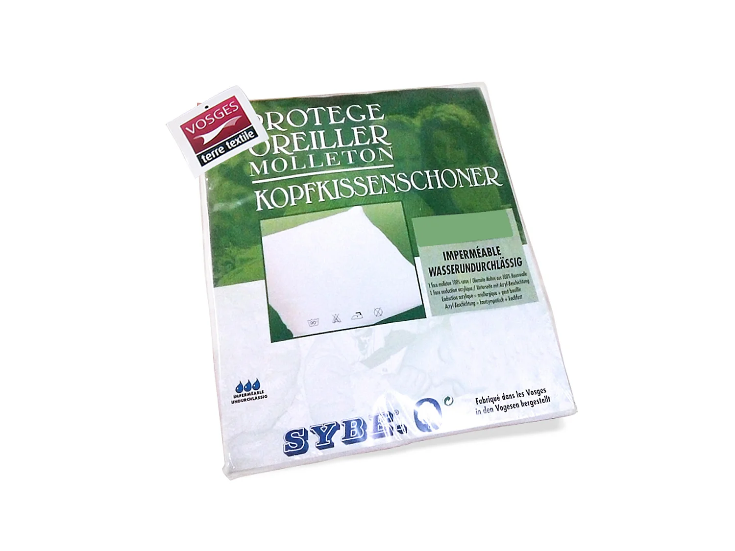 Housse de protection d'oreiller imperméable ANTONY 65x65 cm Blanc