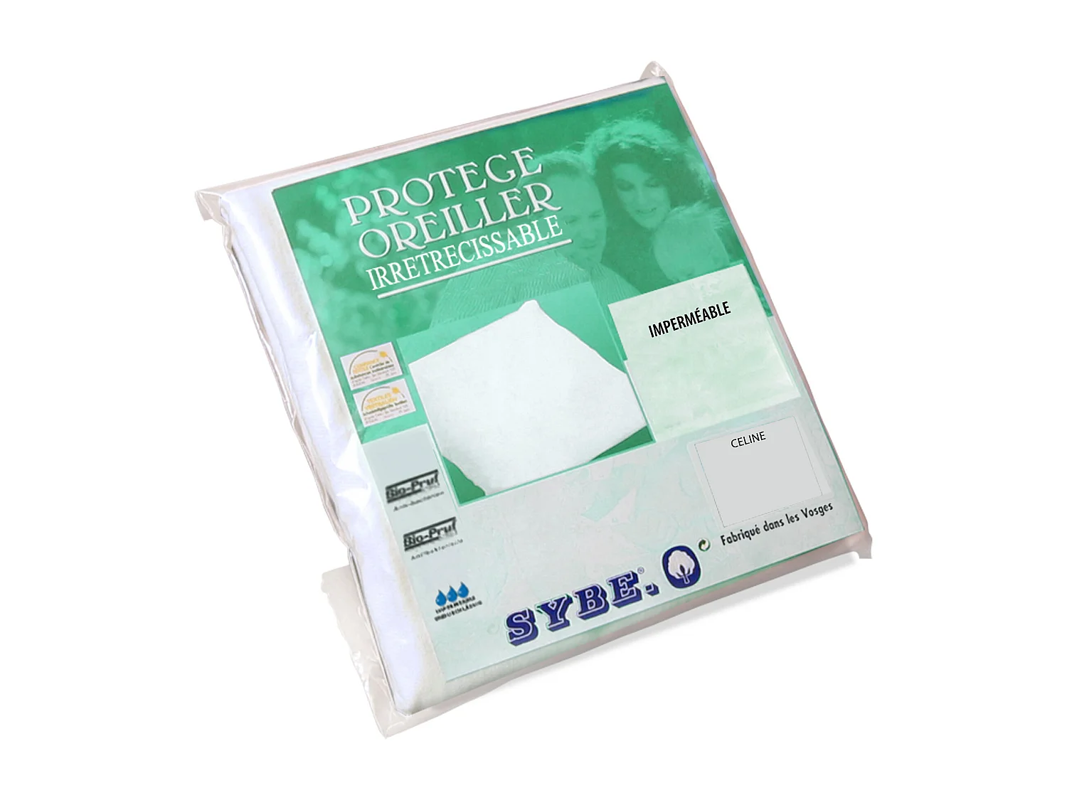 Housse de protection d'oreiller imperméable 60x60 cm CELINE Blanc