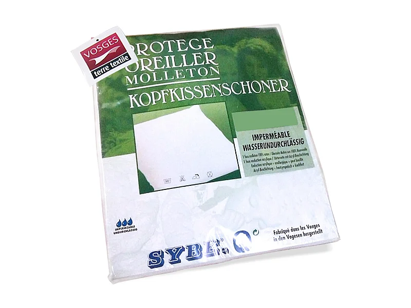 Housse de protection d'oreiller imperméable ANTONY 40x60 cm Blanc