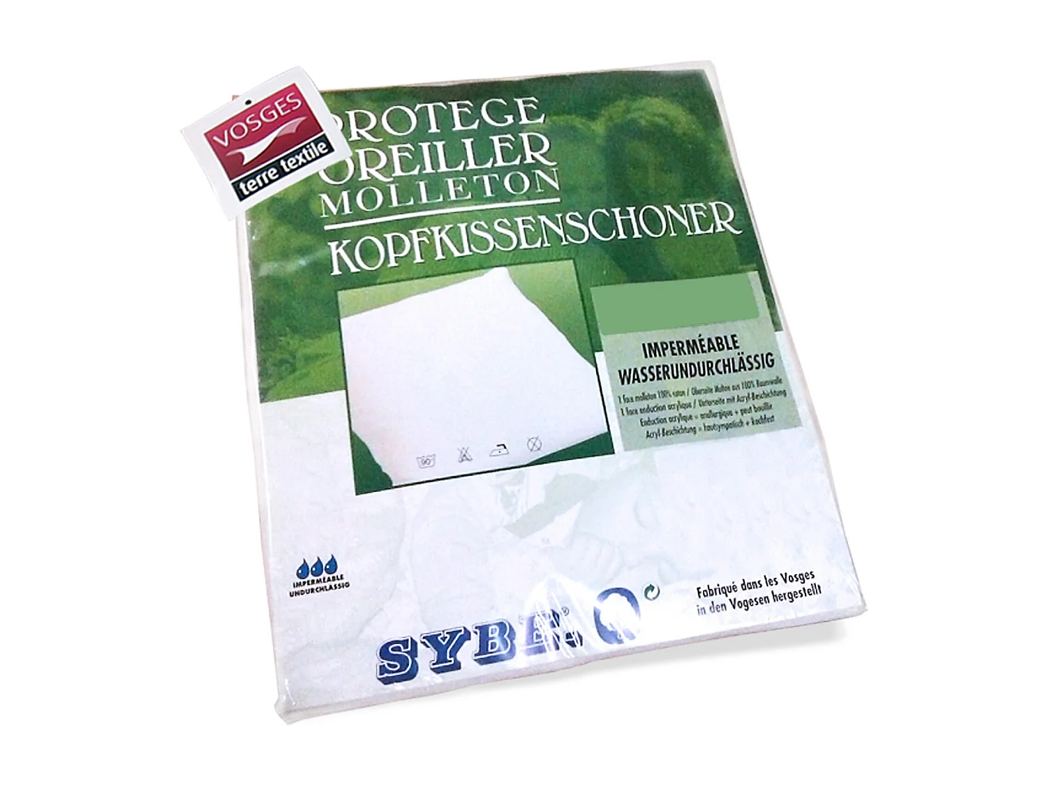 Housse de protection d'oreiller imperméable ANTONY 60x60 cm Blanc