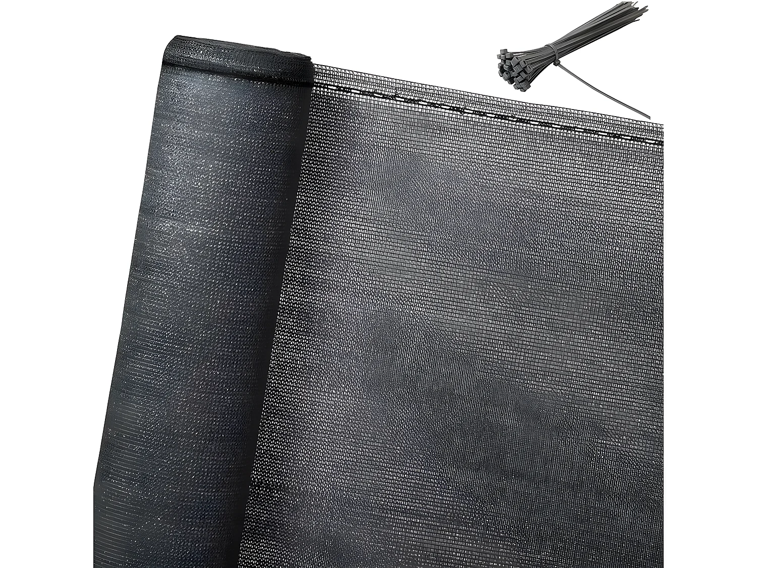 Sichtschutz synthetisch "Verdo" - 1,8 x 10 m - 90g/m² - Grau