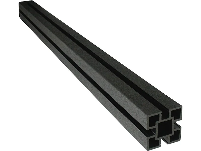 Poteau en composite pour clôture en composite - Noir