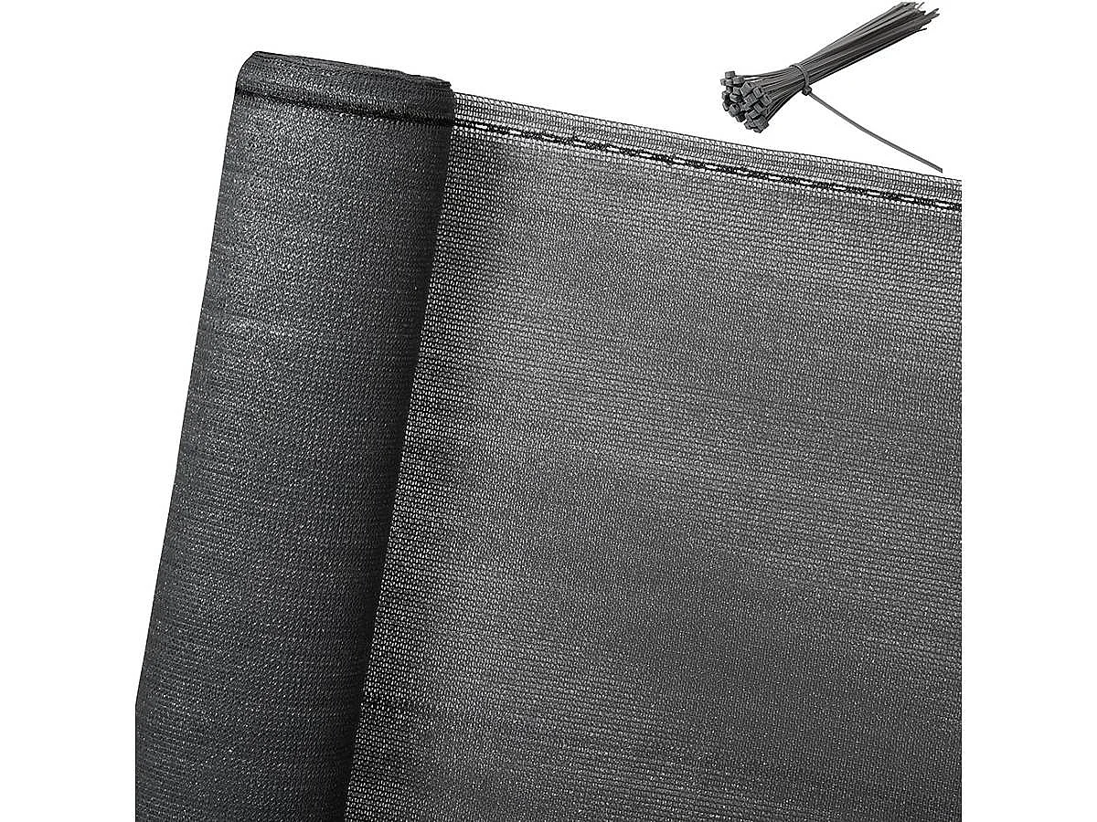 Brise vue synthétique "Verdo Pro" - 1 x 10 m - 220g/m² - Gris