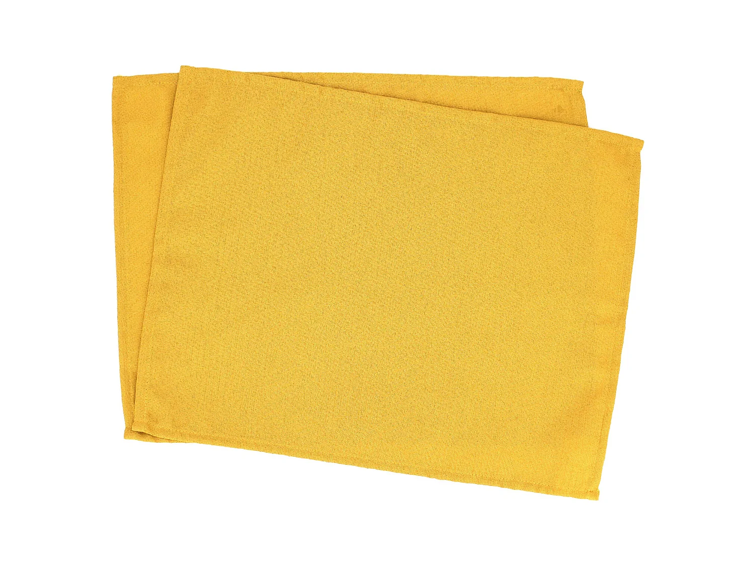 Lot de 2 sets de table 35x45 cm Jacquard coton CUBE jaune Curcuma