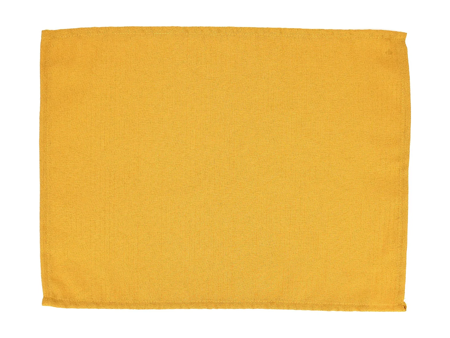 Lot de 2 sets de table 35x45 cm Jacquard coton CUBE jaune Curcuma