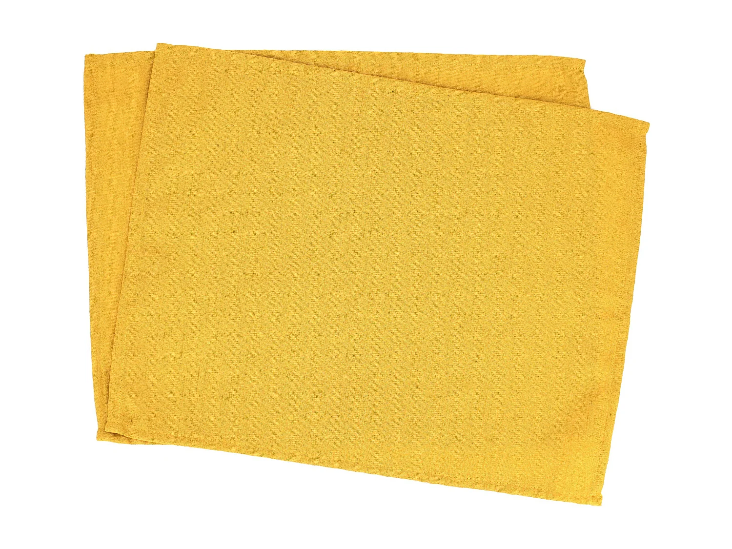 Lot de 2 sets de table 35x45 cm Jacquard coton CUBE jaune Curcuma