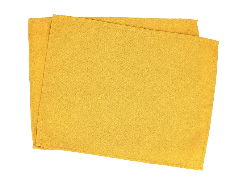 Lot de 2 sets de table 35x45 cm Jacquard coton CUBE jaune Curcuma