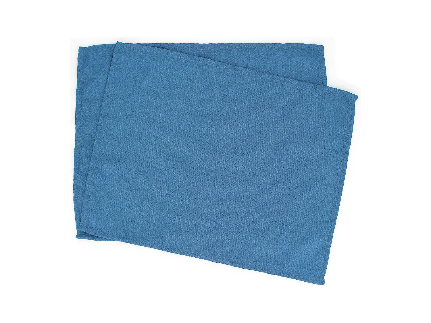 Lot de 2 sets de table 35x45 cm Jacquard coton CUBE bleu Cobalt