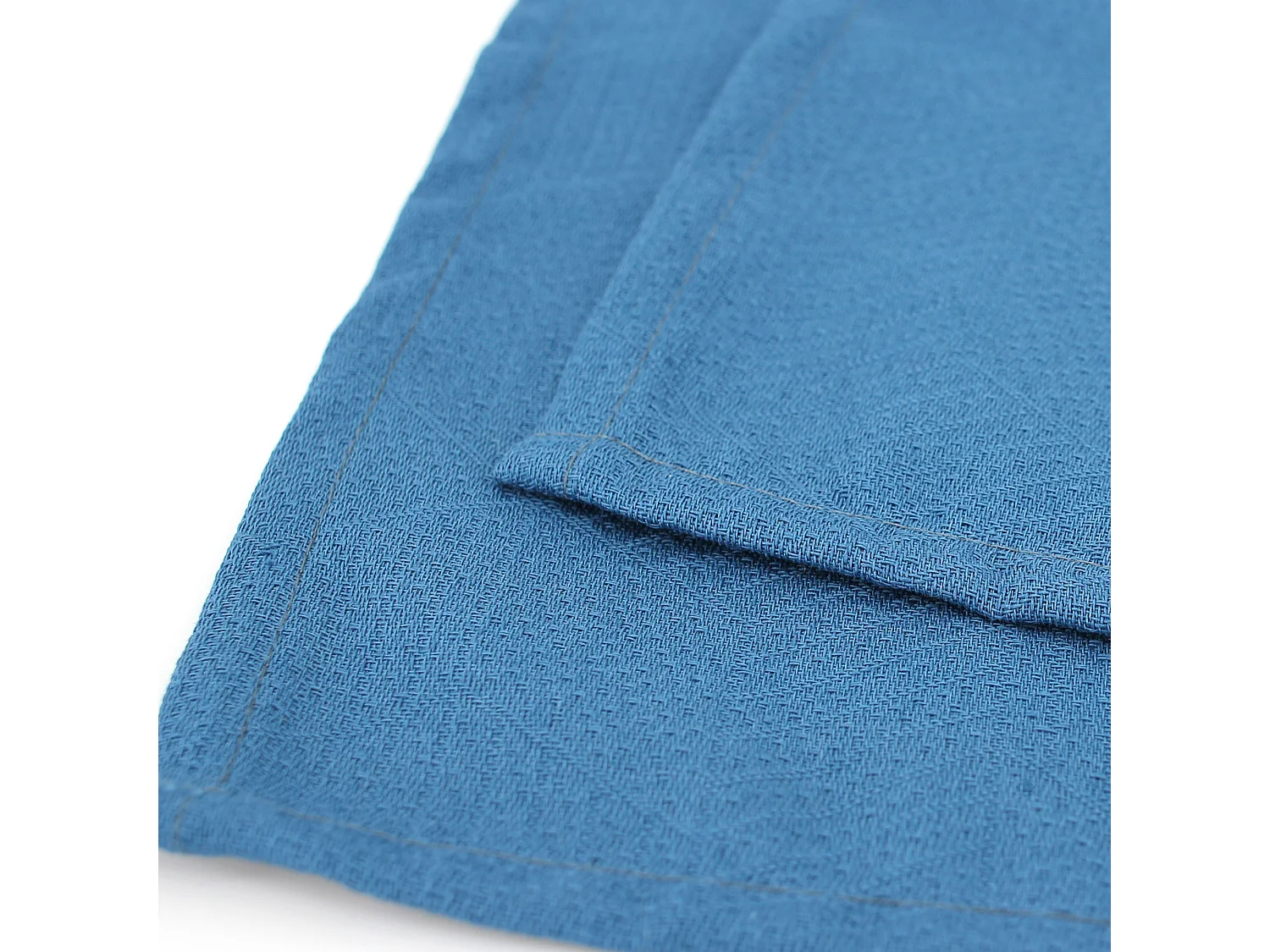 Lot de 2 sets de table 35x45 cm Jacquard coton CUBE bleu Cobalt