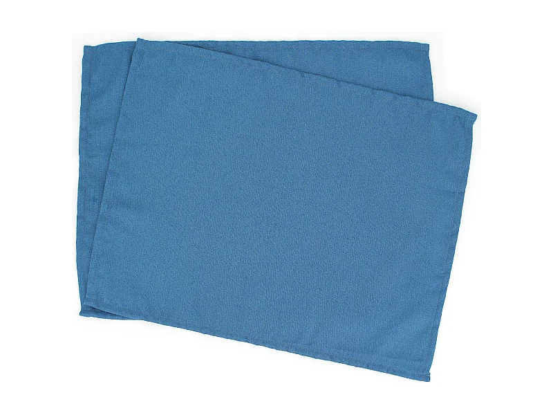 Lot de 2 sets de table 35x45 cm Jacquard coton CUBE bleu Cobalt