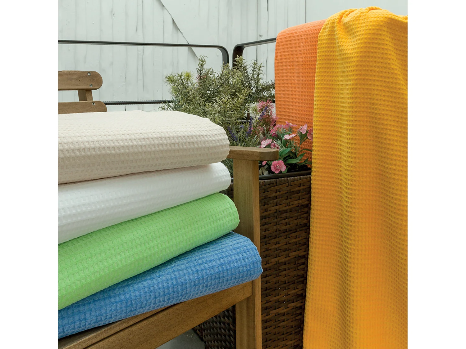 Nappe rectangle 160x220 cm nid d'abeille 390 g/m2 SUMMER Bleu