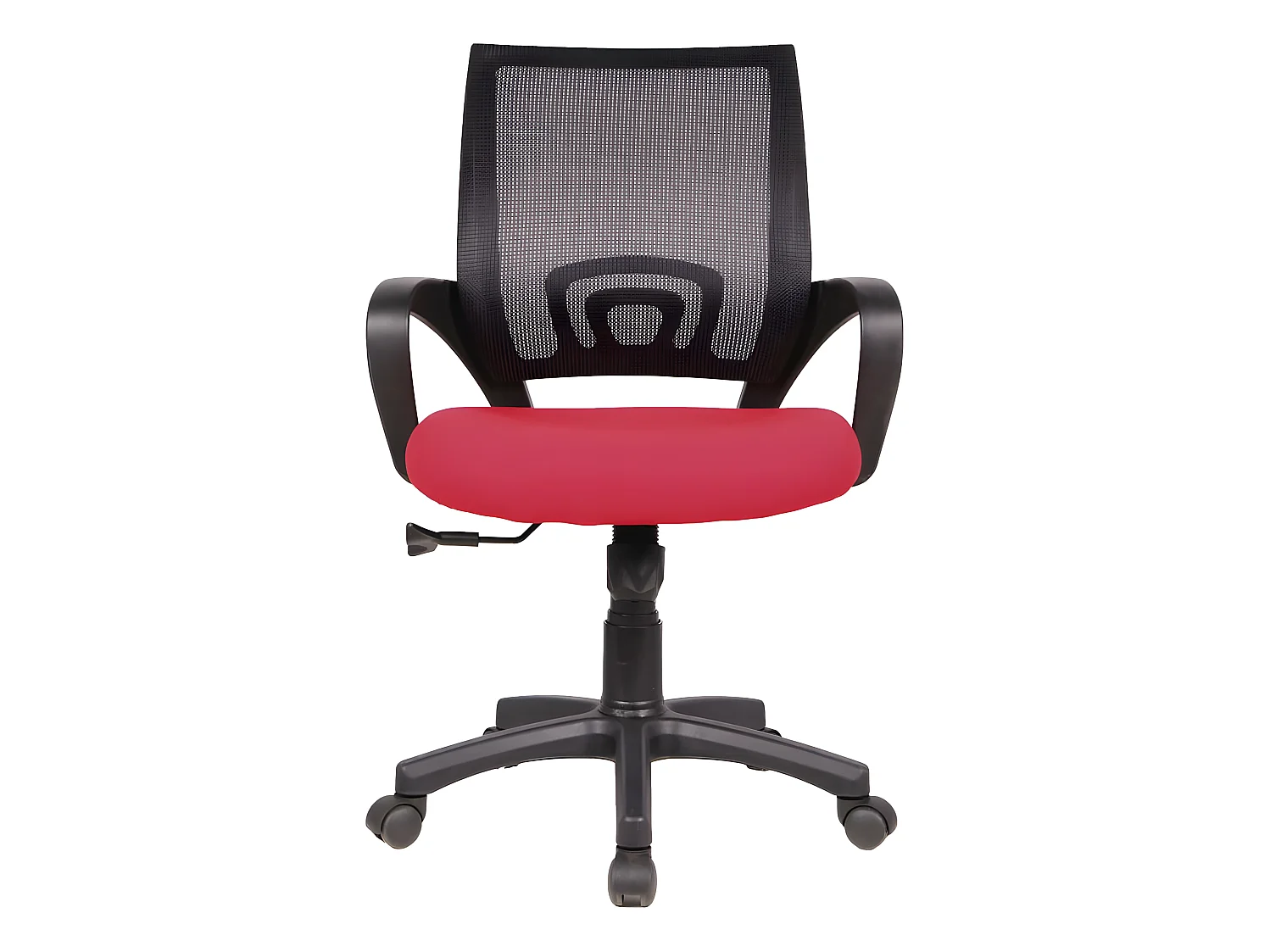 Cadeira de escritório com rodas "Dana" Preto/Vermelho com braços e altura ajustável