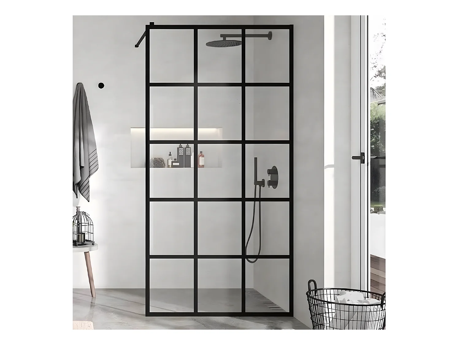 Panel fijo de ducha 120 cm FRESH INDUSTRIAL Decorado cuadros