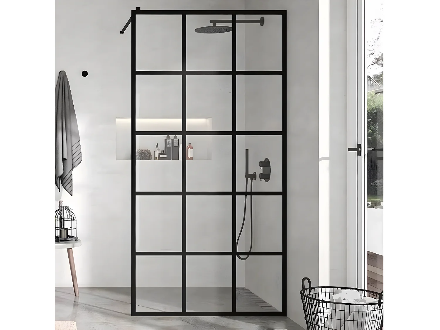 Paroi de douche fixe FRESH INDUSTRIAL 120 cm