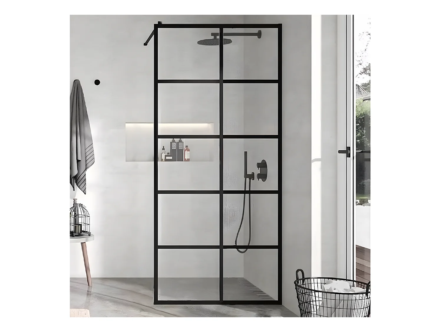 Parete doccia fissa FRESH INDUSTRIAL 90 cm