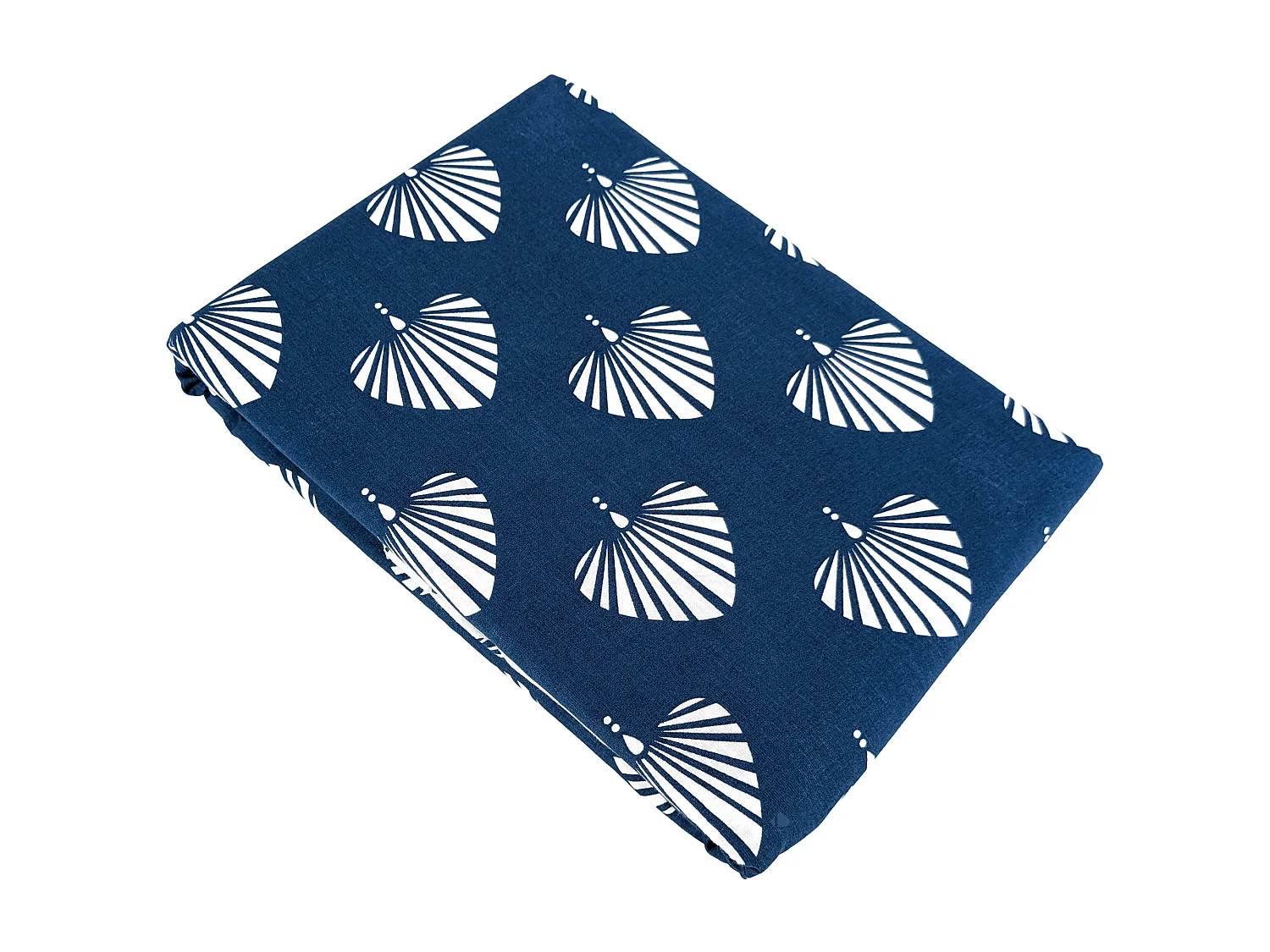 Parure de lit 240x220 cm coton FLAVY bleu 3 pièces