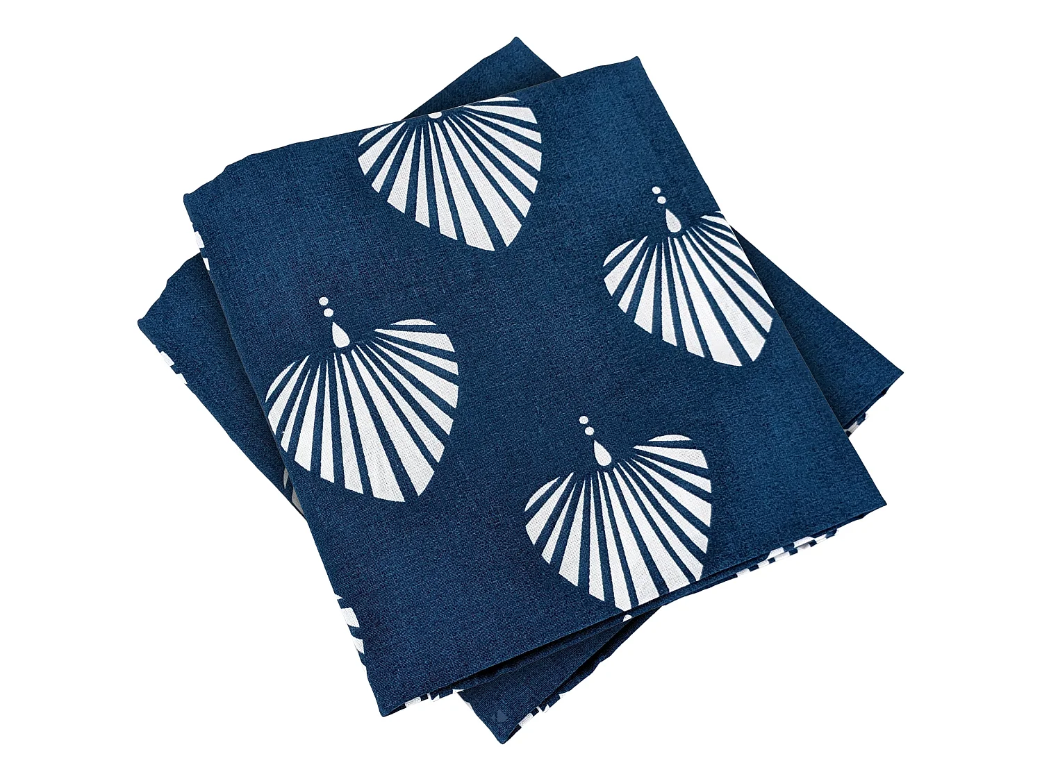 Parure de lit 240x220 cm coton FLAVY bleu 3 pièces