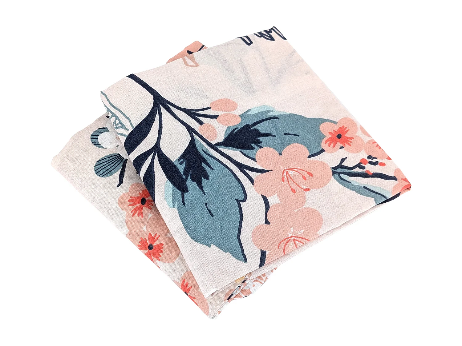 Parure de lit 260x240 cm coton bci adouci PANGA rose 3 pièces