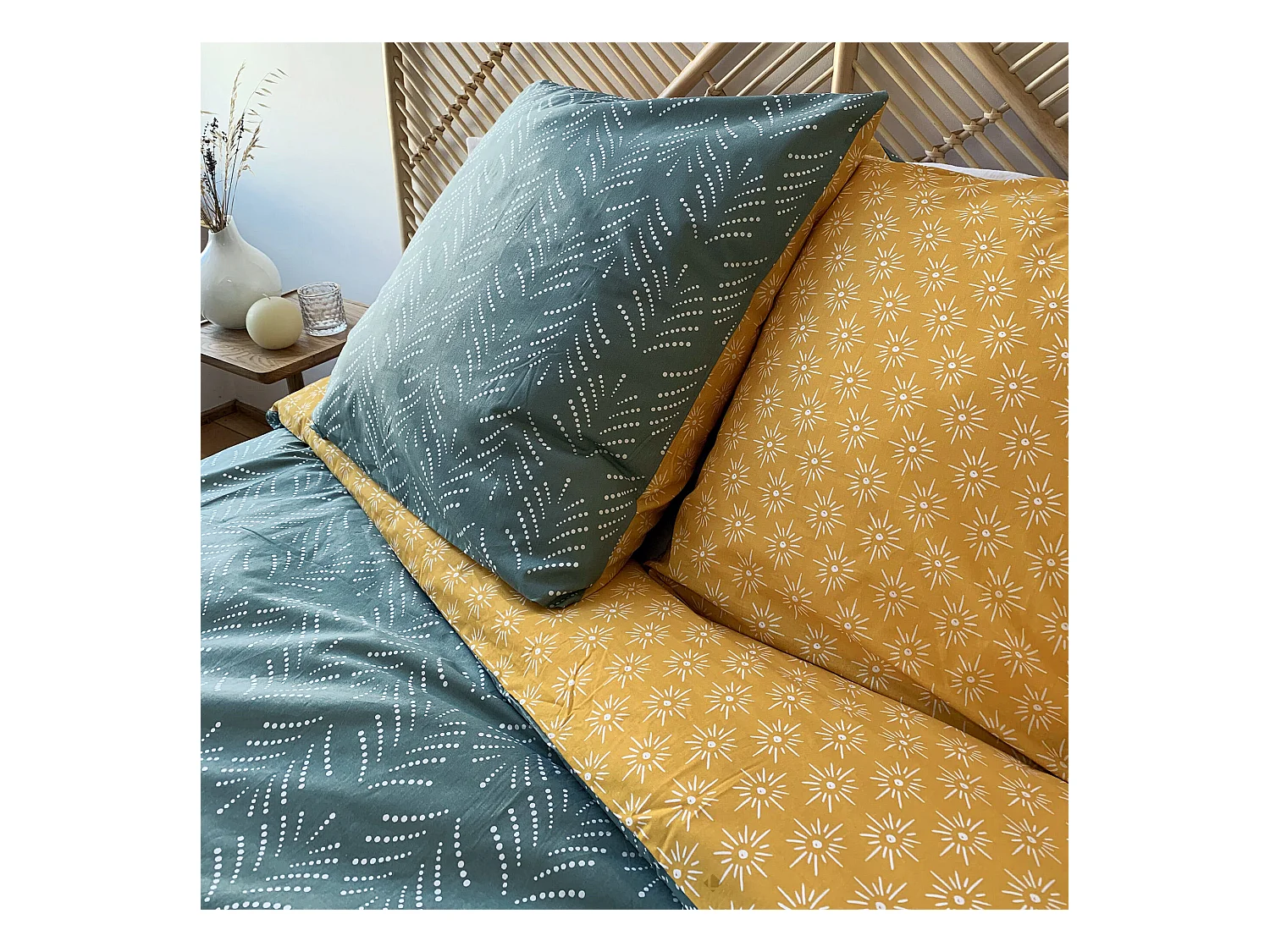 Parure de lit 260x240 cm coton NAÏADE Multicolore