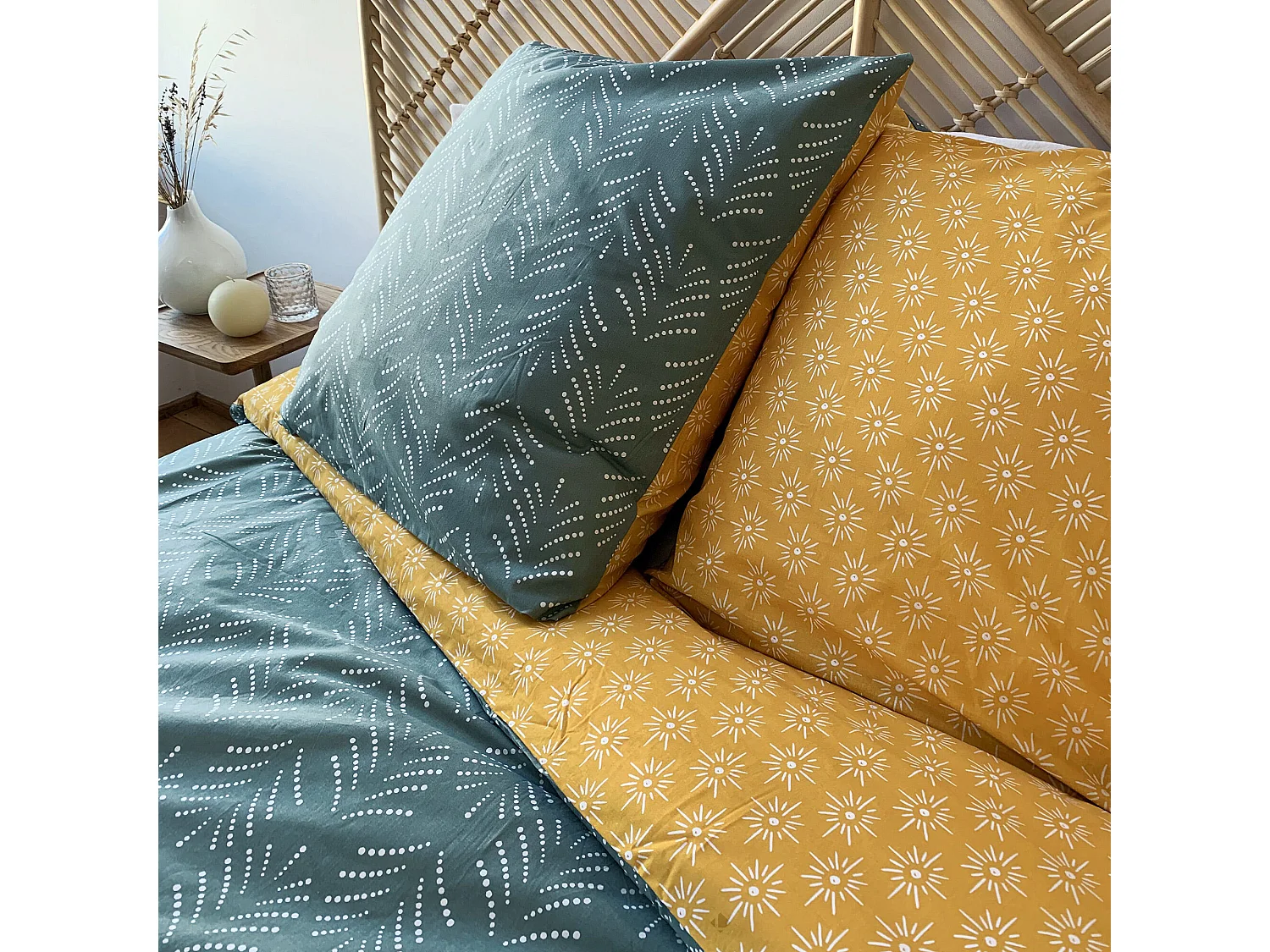 Parure de lit 260x240 cm coton NAÏADE Multicolore