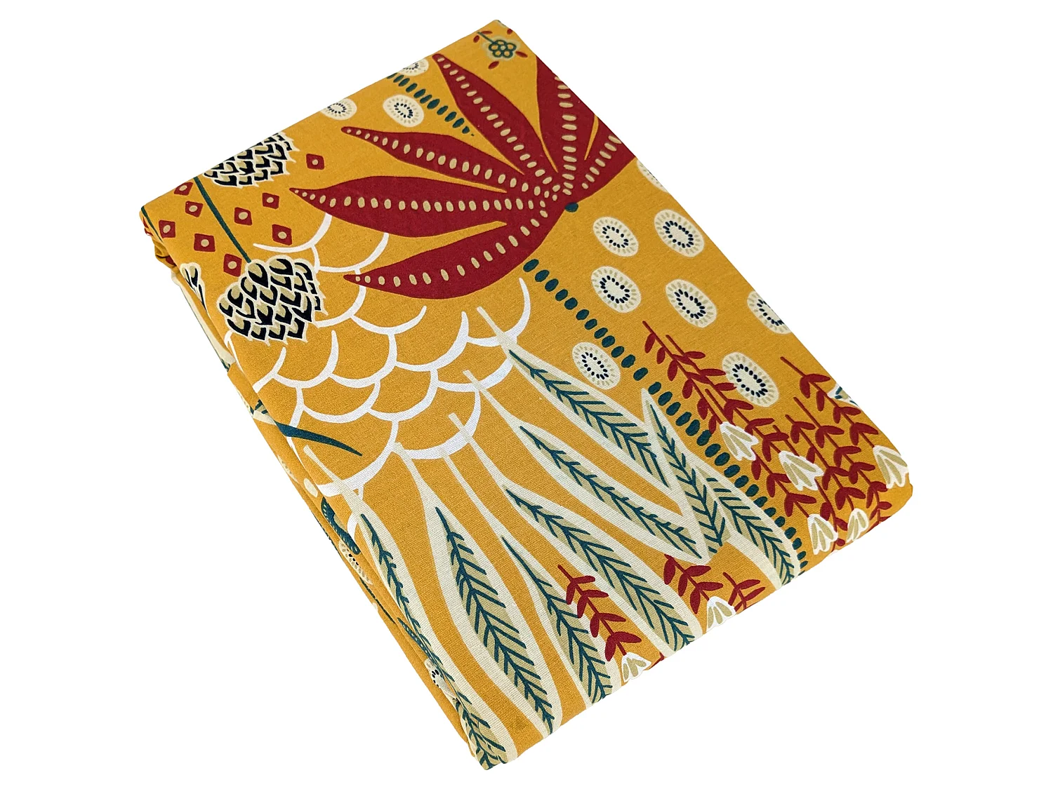 Parure de lit 260x240 cm coton COME jaune 3 pièces