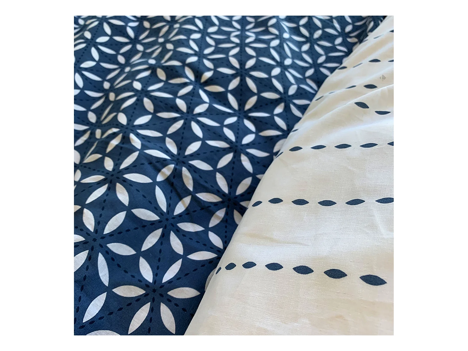 Parure de lit 260x240 cm coton HOLY Bleu