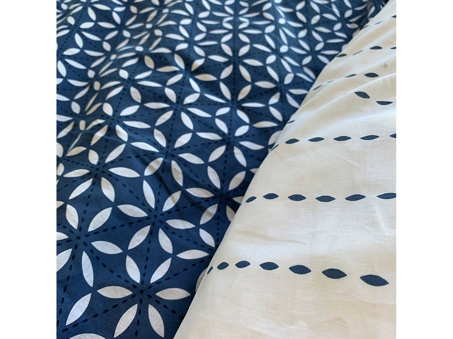 Parure de lit 260x240 cm coton HOLY Bleu