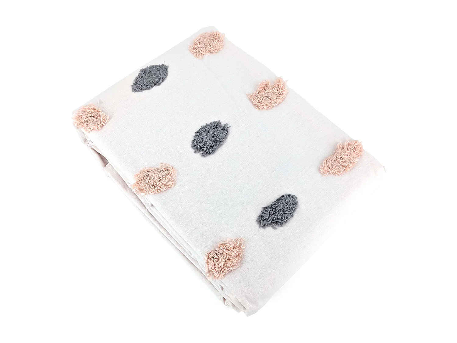 Parure de lit 240x220 cm coton BCI adouci POUPIE Blanc 3 pièces