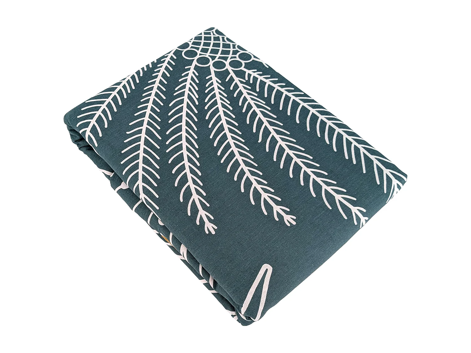 Parure de lit 260x240 cm coton bci adouci MAZIA vert 3 pièces