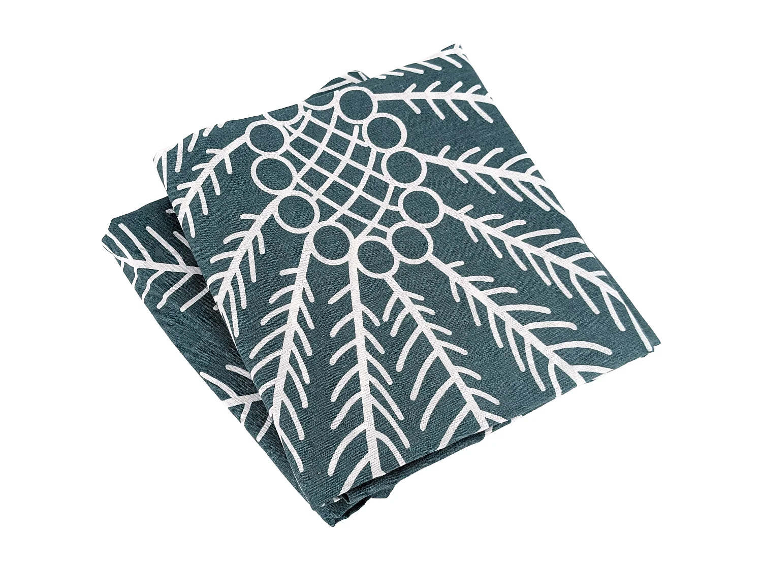 Parure de lit 260x240 cm coton bci adouci MAZIA vert 3 pièces