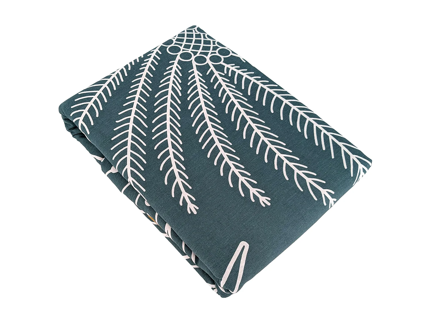 Parure de lit 260x240 cm coton MAZIA vert 3 pièces