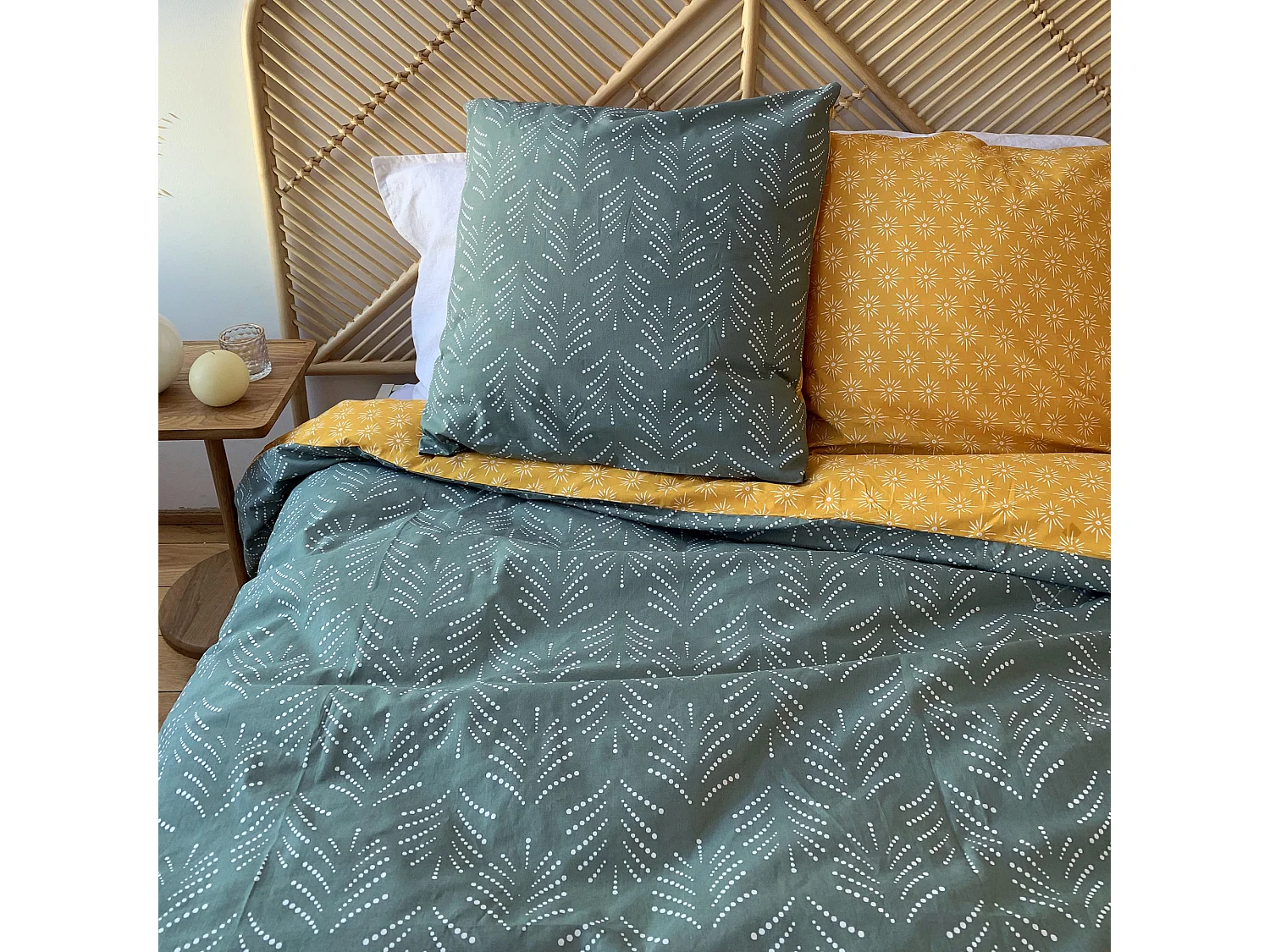 Parure de lit 240x220 cm coton NAÏADE Multicolore