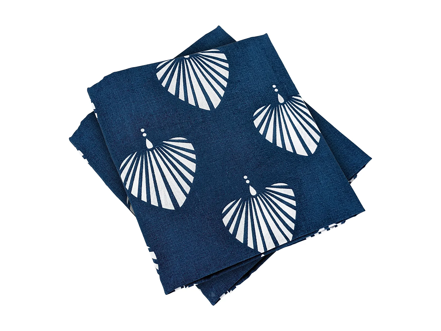 Parure de lit 260x240 cm coton bci adouci FLAVY bleu 3 pièces