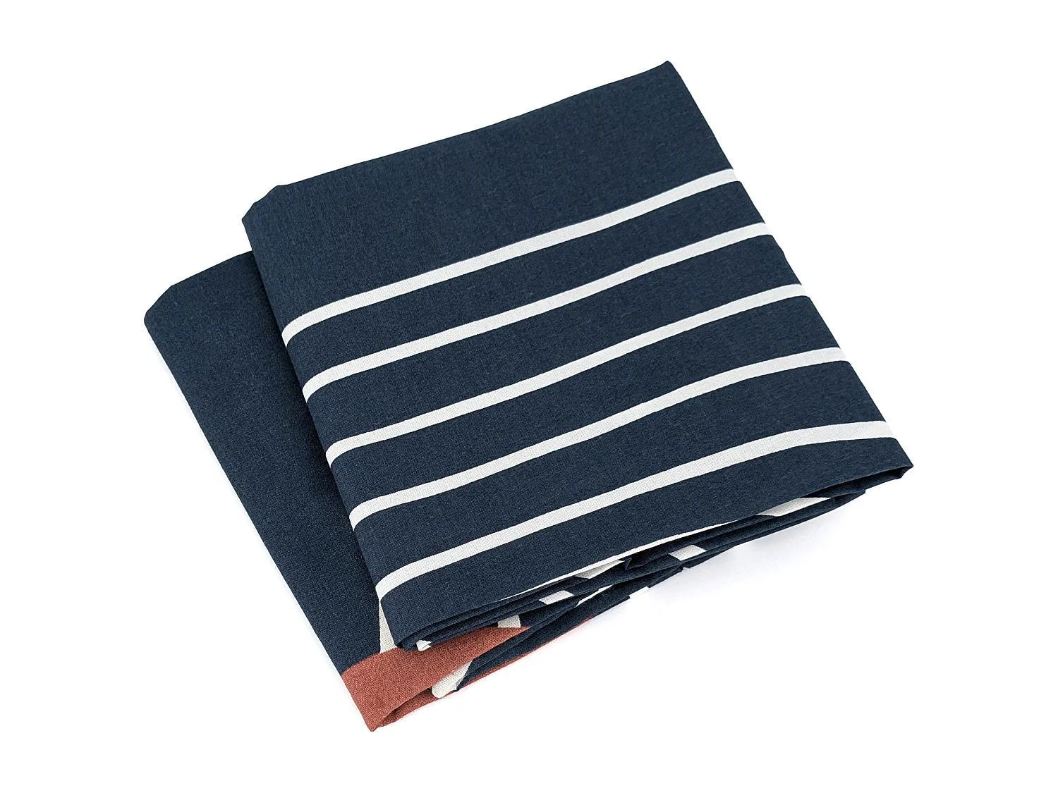 Parure de lit 240x220 cm coton BCI adouci CUTS Bleu 3 pièces