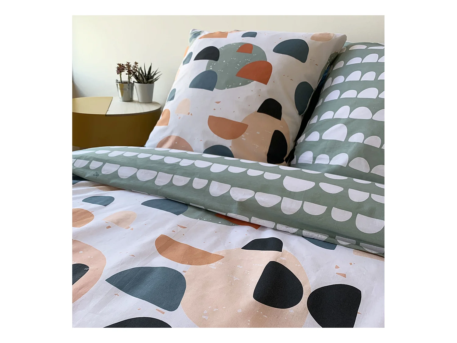 Parure de lit 240x220 cm coton PONTINO Multicolore 3 pièces